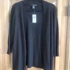 Grace Black Open Cardigan, M